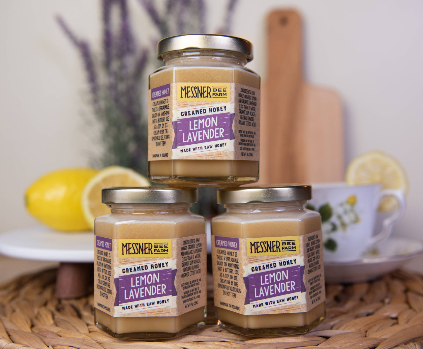 Lemon Lavender Creamed Honey