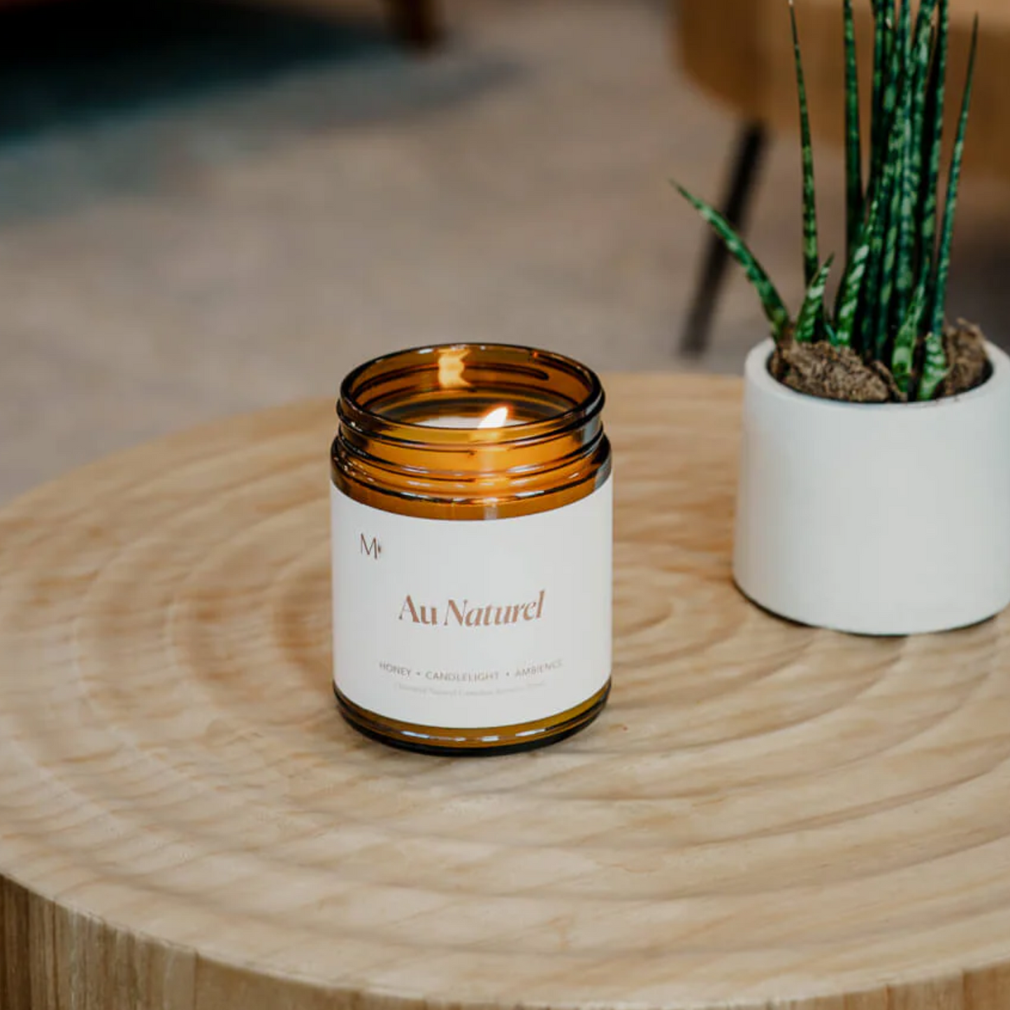 Au Naturel Unscented Beeswax Blend Candle