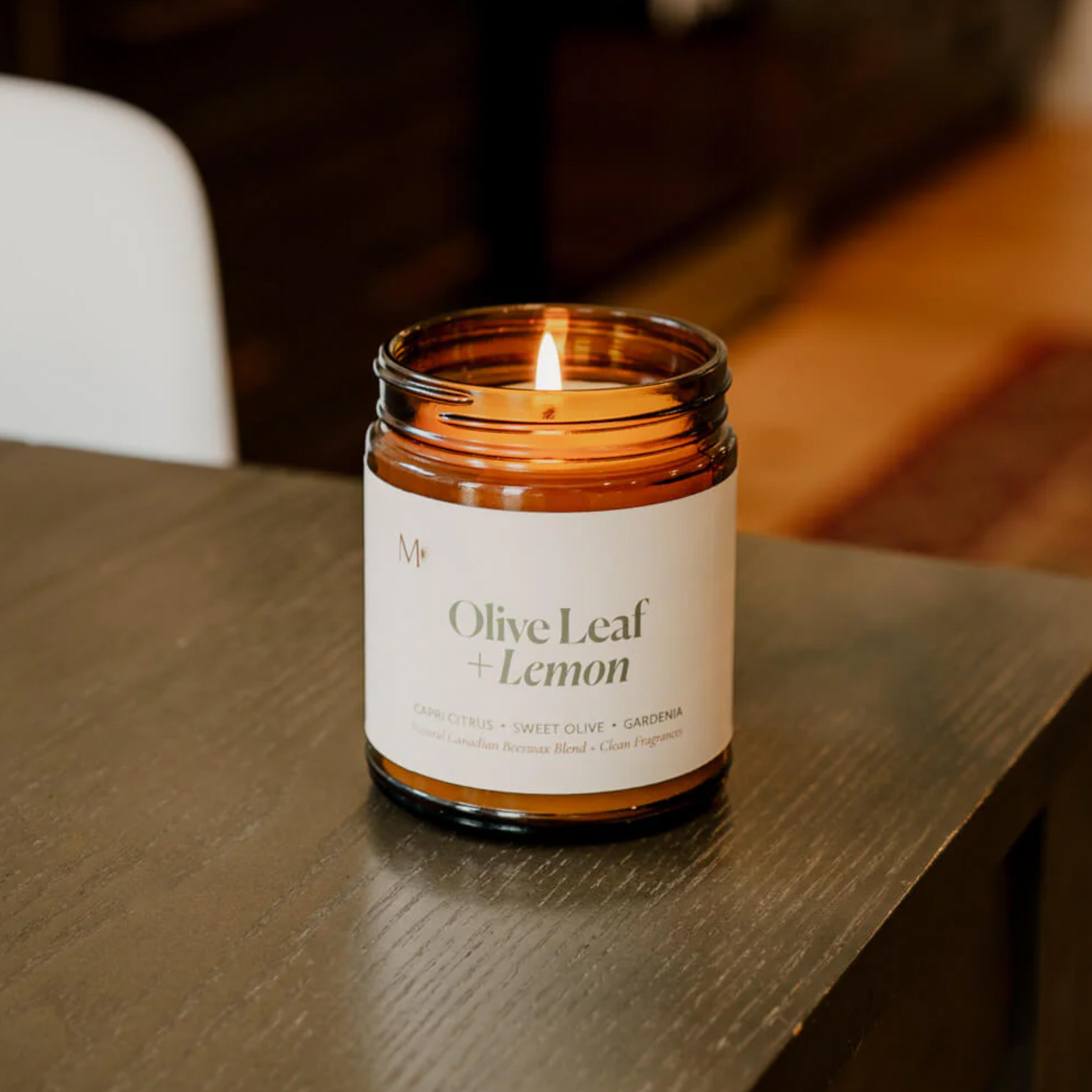 Olive Leaf + Lemon Beeswax Blend Candle