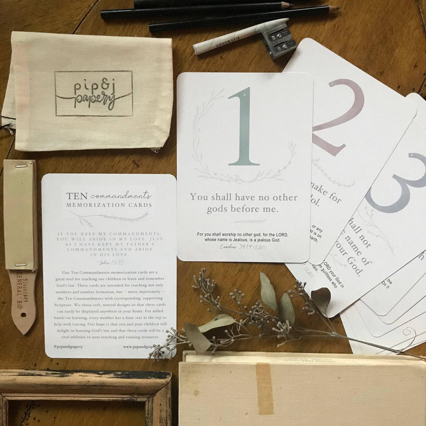 10 Commandment Memorization Cards