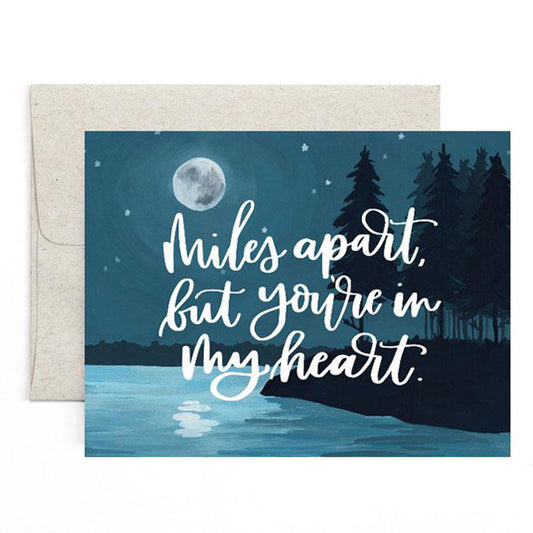 Miles Apart Moon Card
