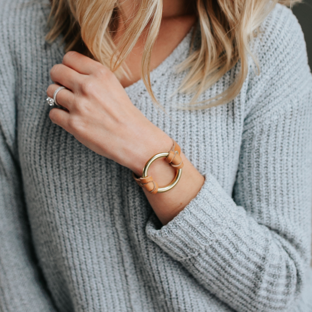 O-Ring Leather Bracelet