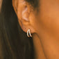 CZ Split Hoop Earrings