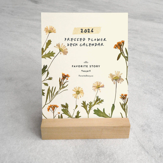 2026 Pressed Flowers Desk Calendar