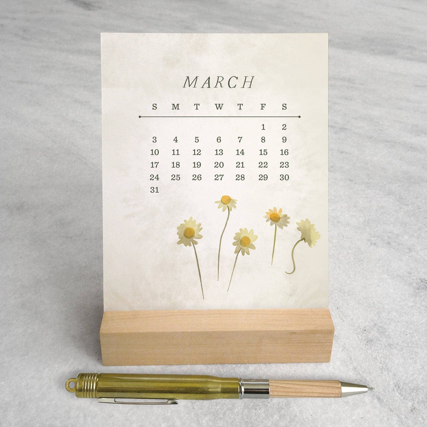 2024 Dried Field Flowers Desk Calendar