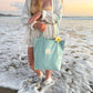 Seafoam Blue Minimalist Tote Bag