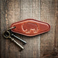 Bison Leather Keychain