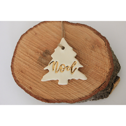 Gold Leaf Word Ornament