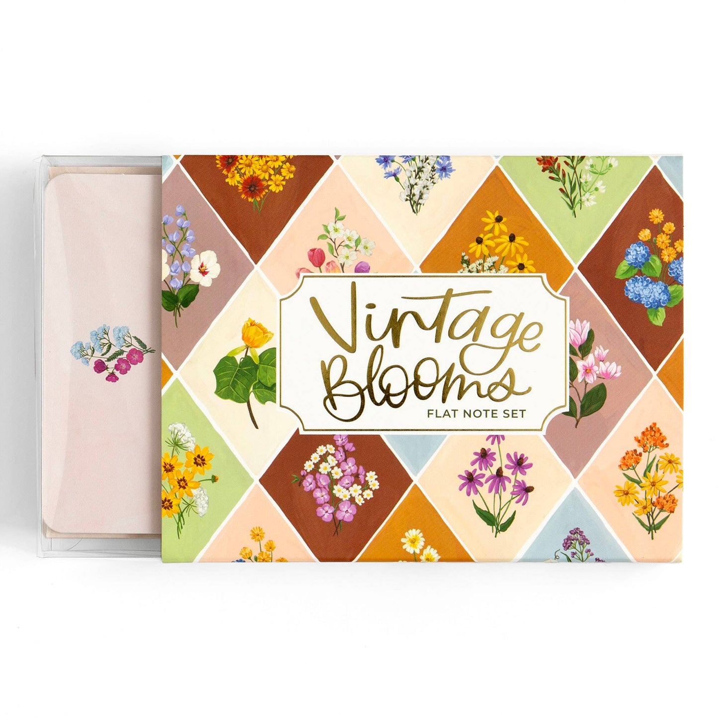 Vintage Blooms Floral Flat Note Set