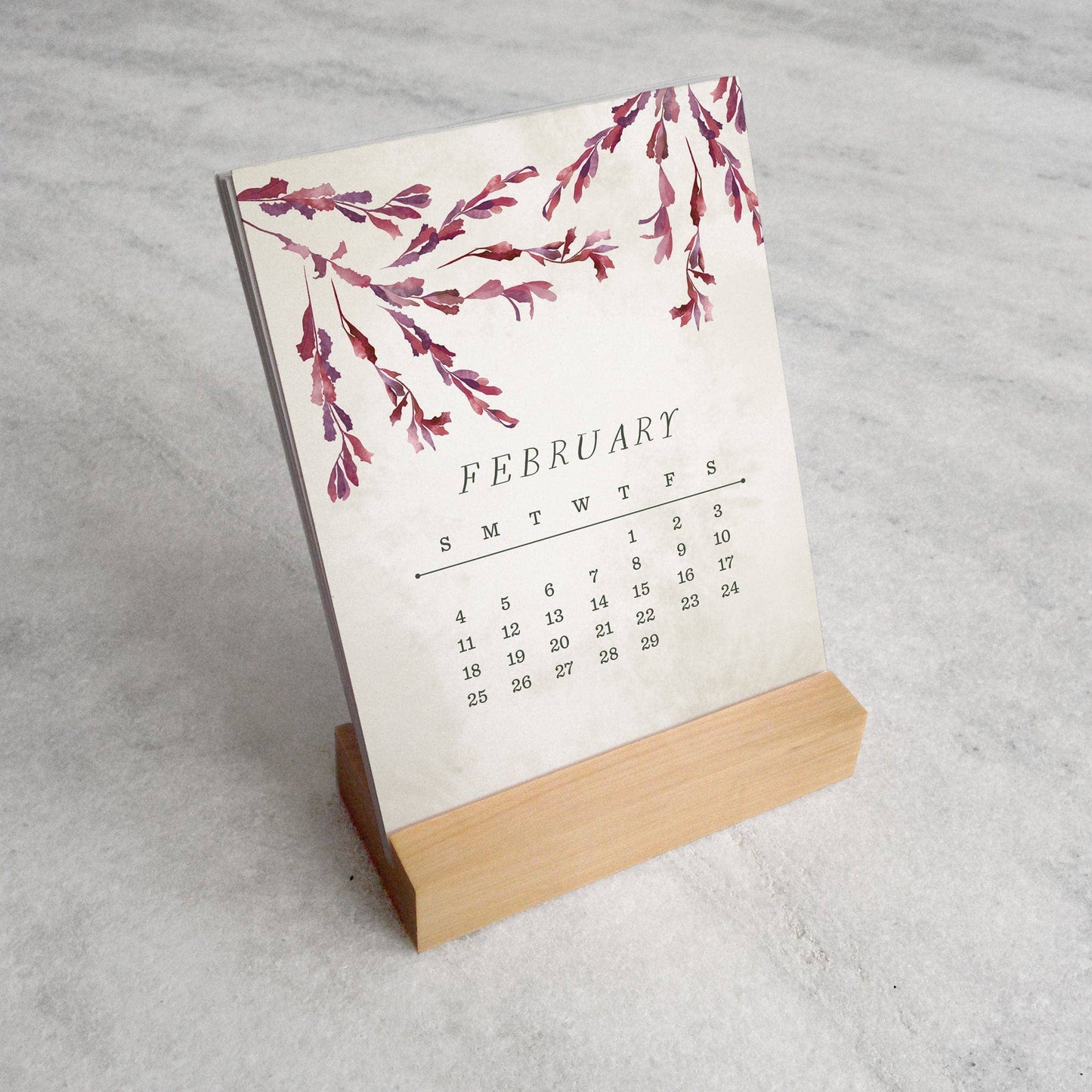 2024 Dried Field Flowers Desk Calendar