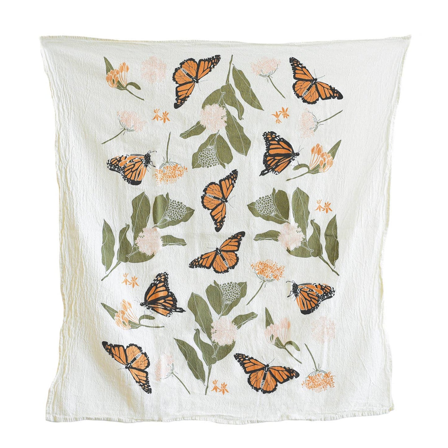 Monarchs + Milkweeds Kitchen Towel