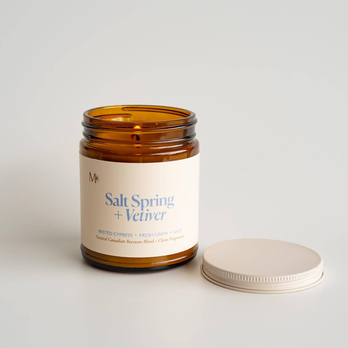Salt Spring + Vetiver Beeswax Blend Candle