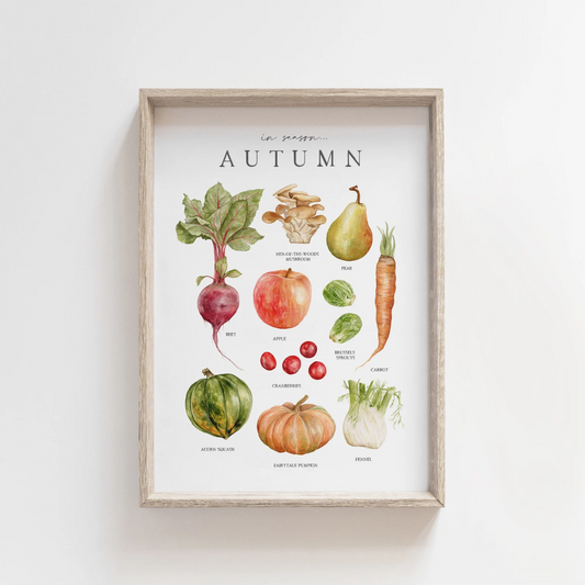 In Season: Autumn Watercolor Print