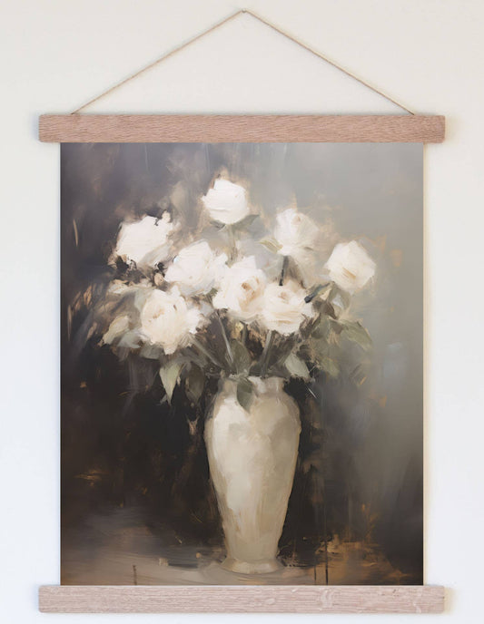 Ivory Petals Canvas Art