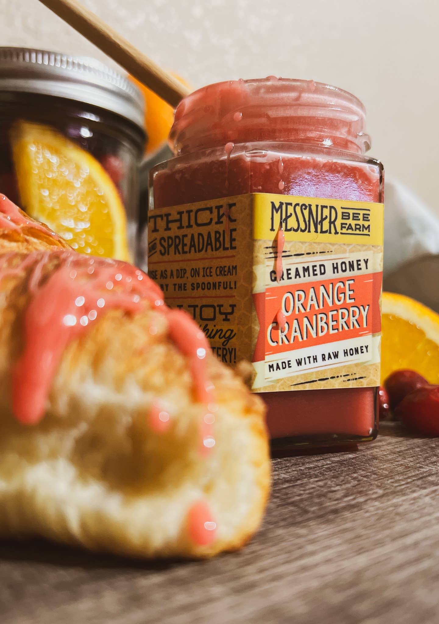 Orange Cranberry Creamed Honey