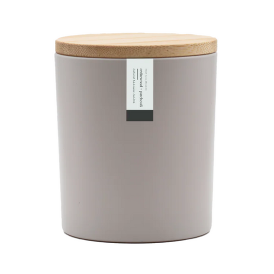 Cedarwood + Patchouli Beeswax Candle