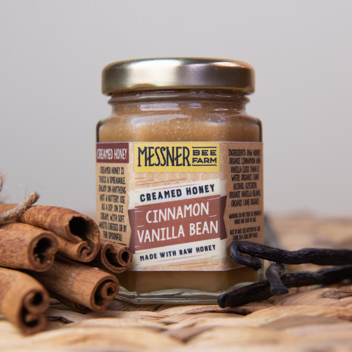 Cinnamon Vanilla Bean Creamed Honey