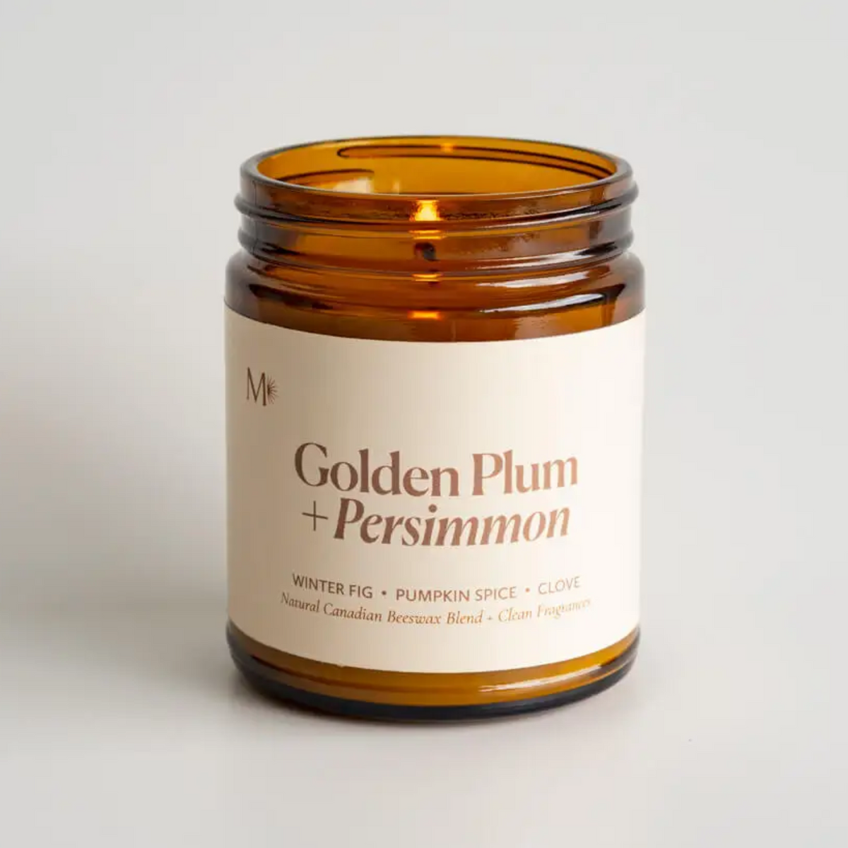 Golden Plum + Persimmon Beeswax Blend Candle