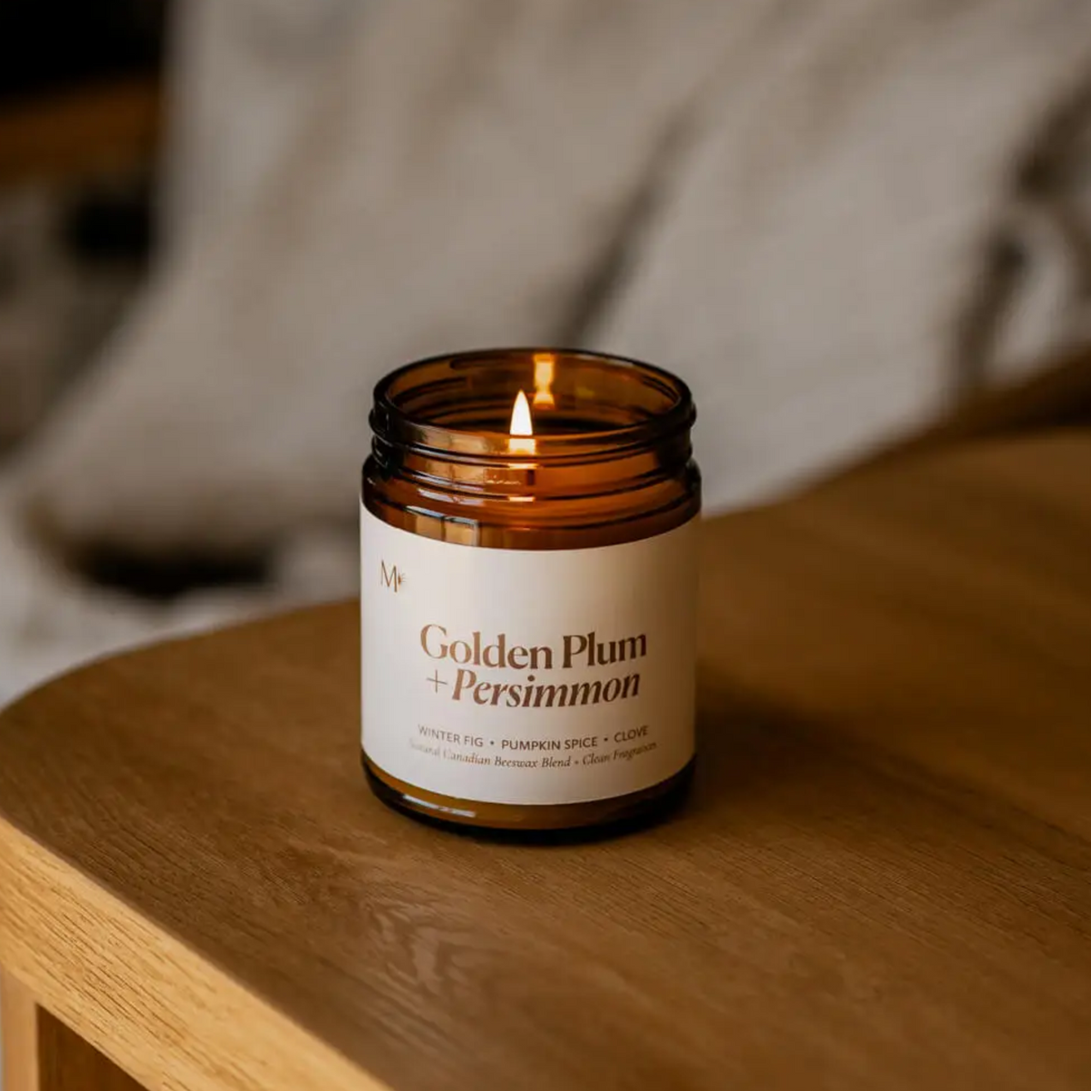Golden Plum + Persimmon Beeswax Blend Candle