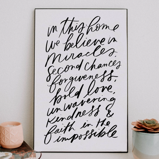 In This Home We Believe Print