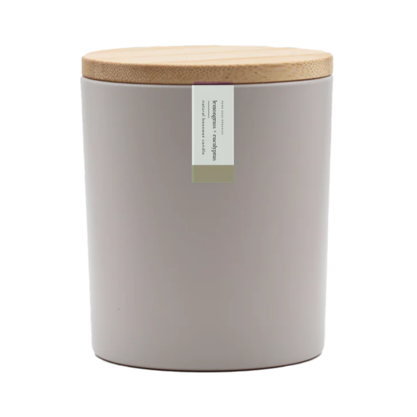 Lemongrass + Eucalyptus Beeswax Candle