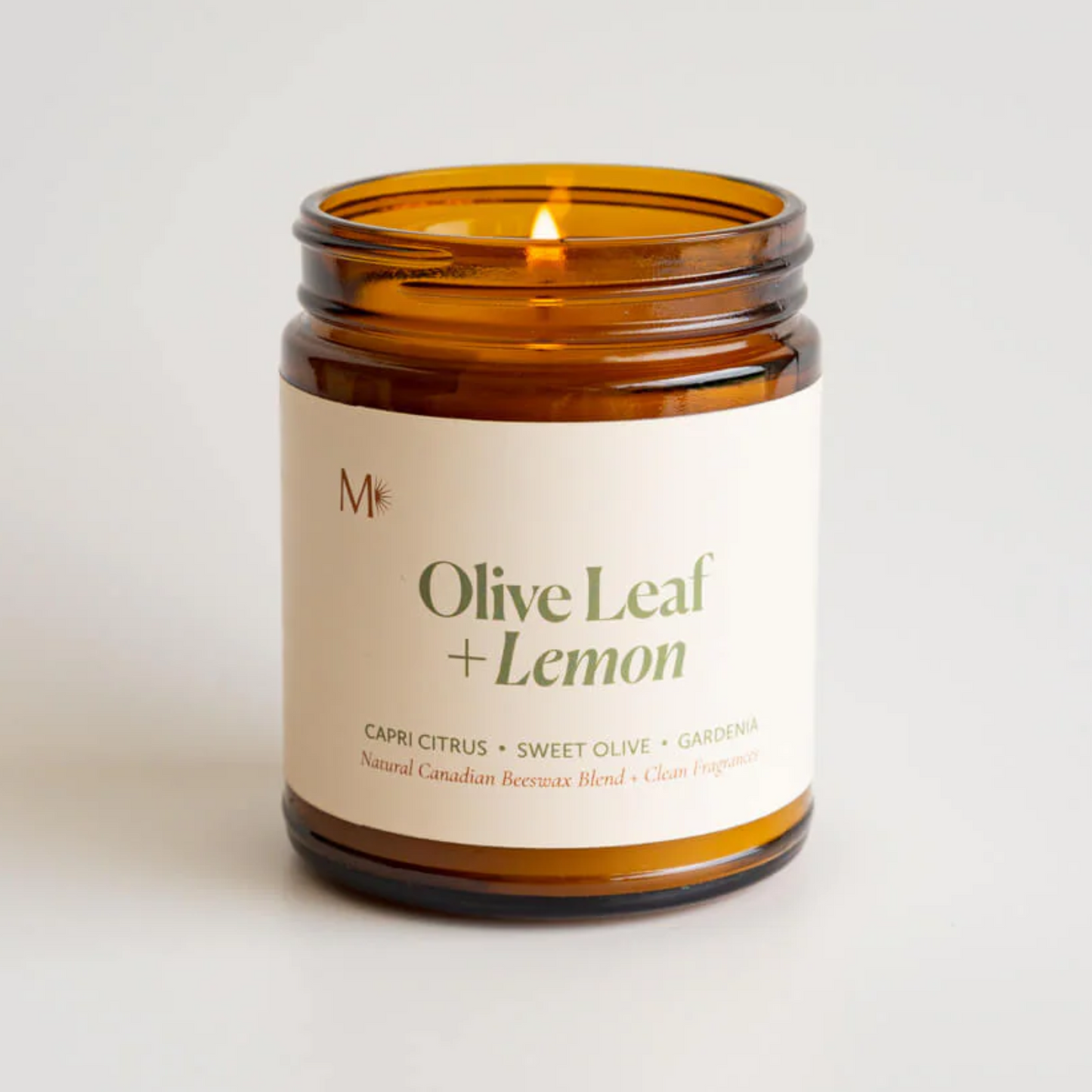 Olive Leaf + Lemon Beeswax Blend Candle