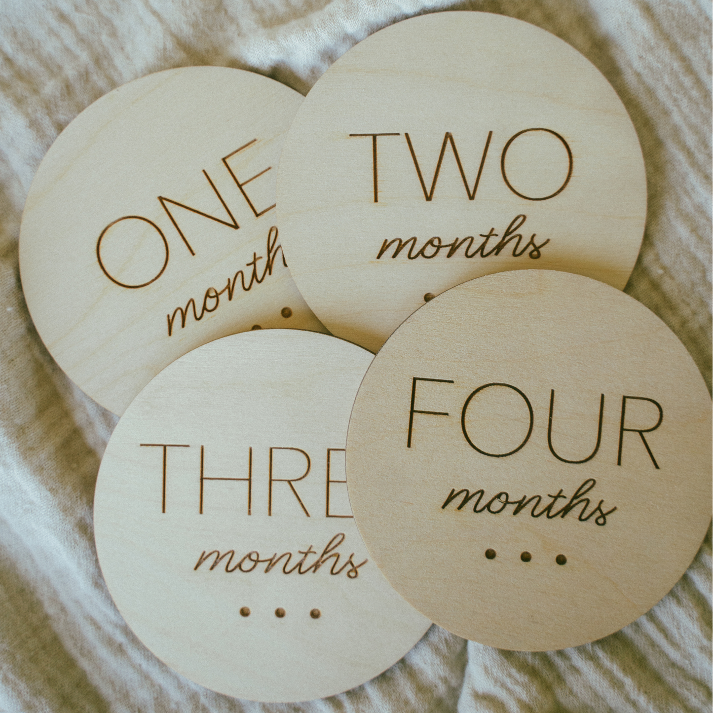 Wooden Monthly Photo Markers