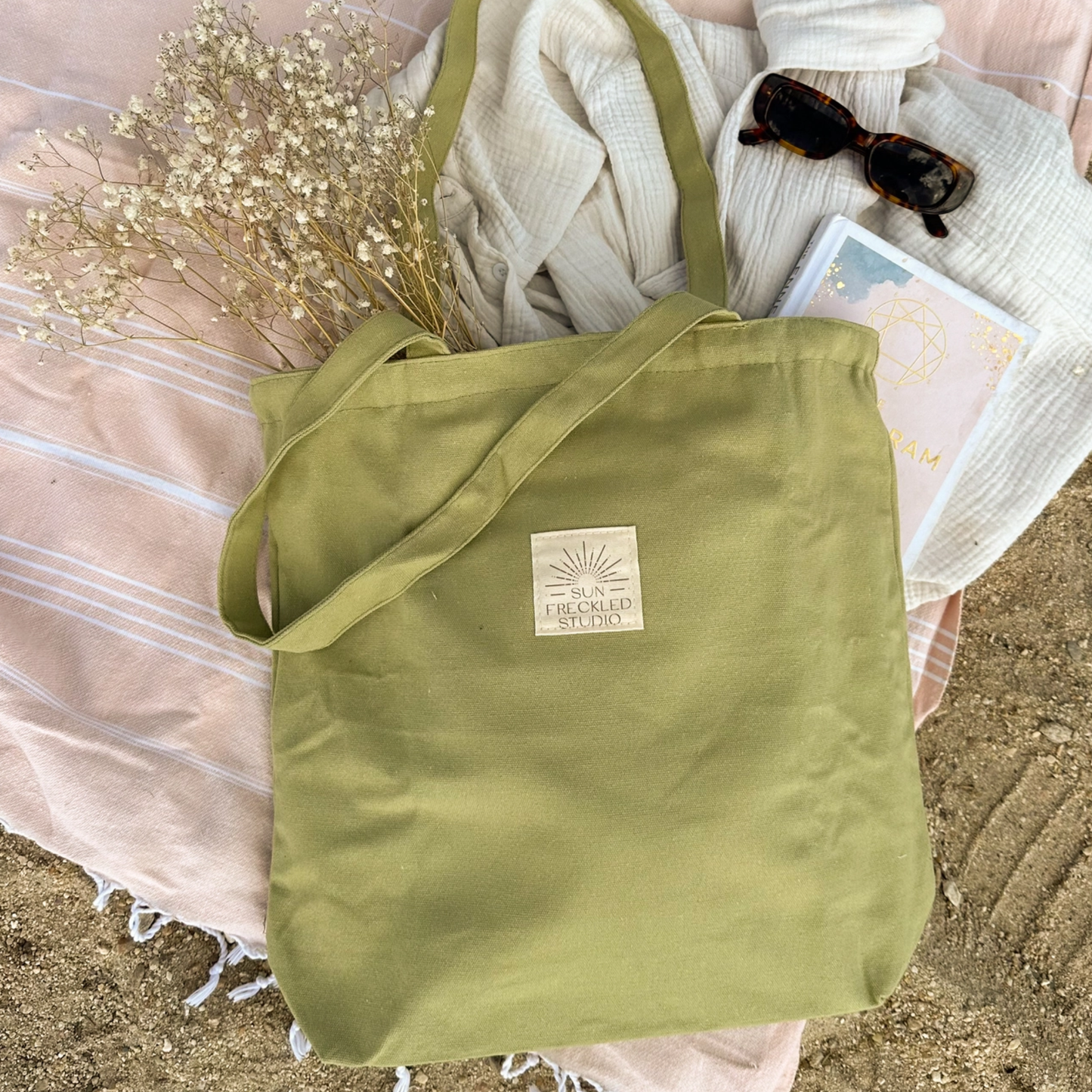 Sage Minimalist Tote Bag