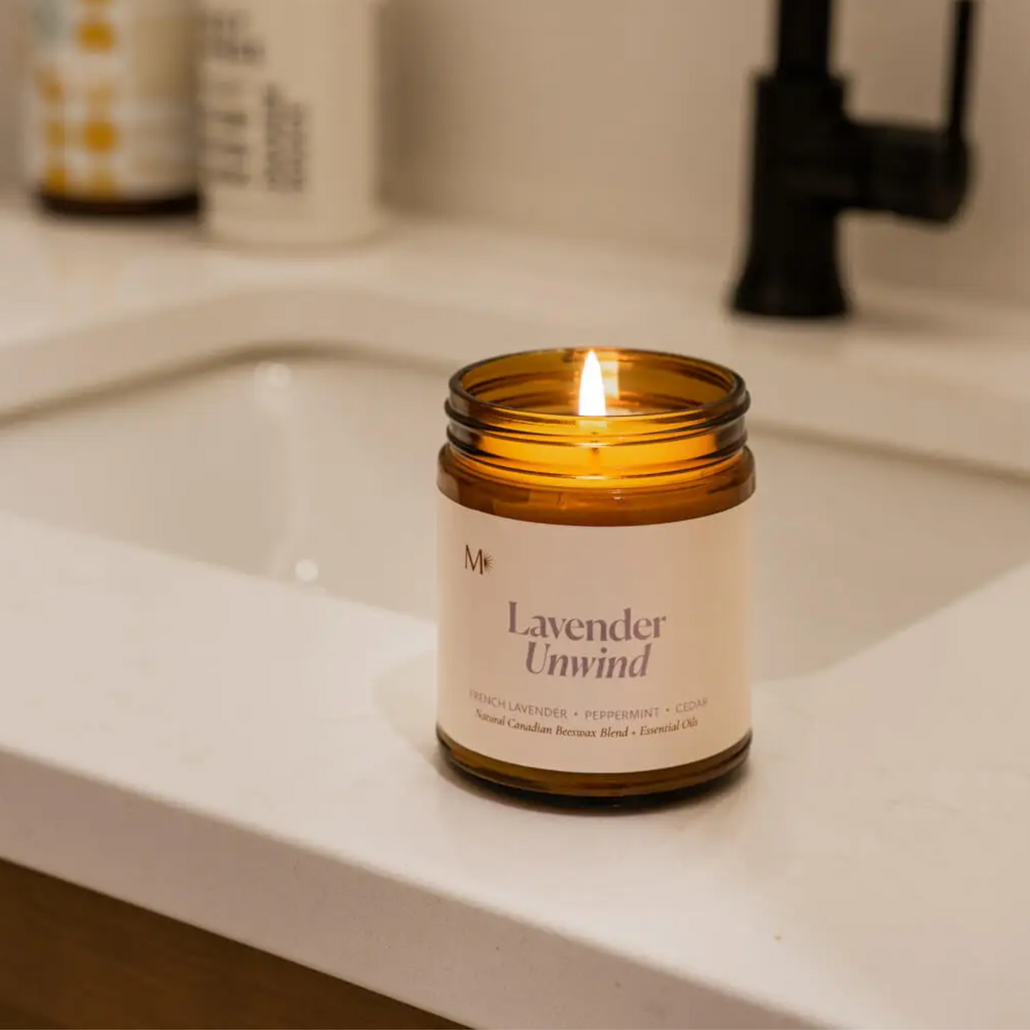 Lavender Unwind Beeswax Blend Candle