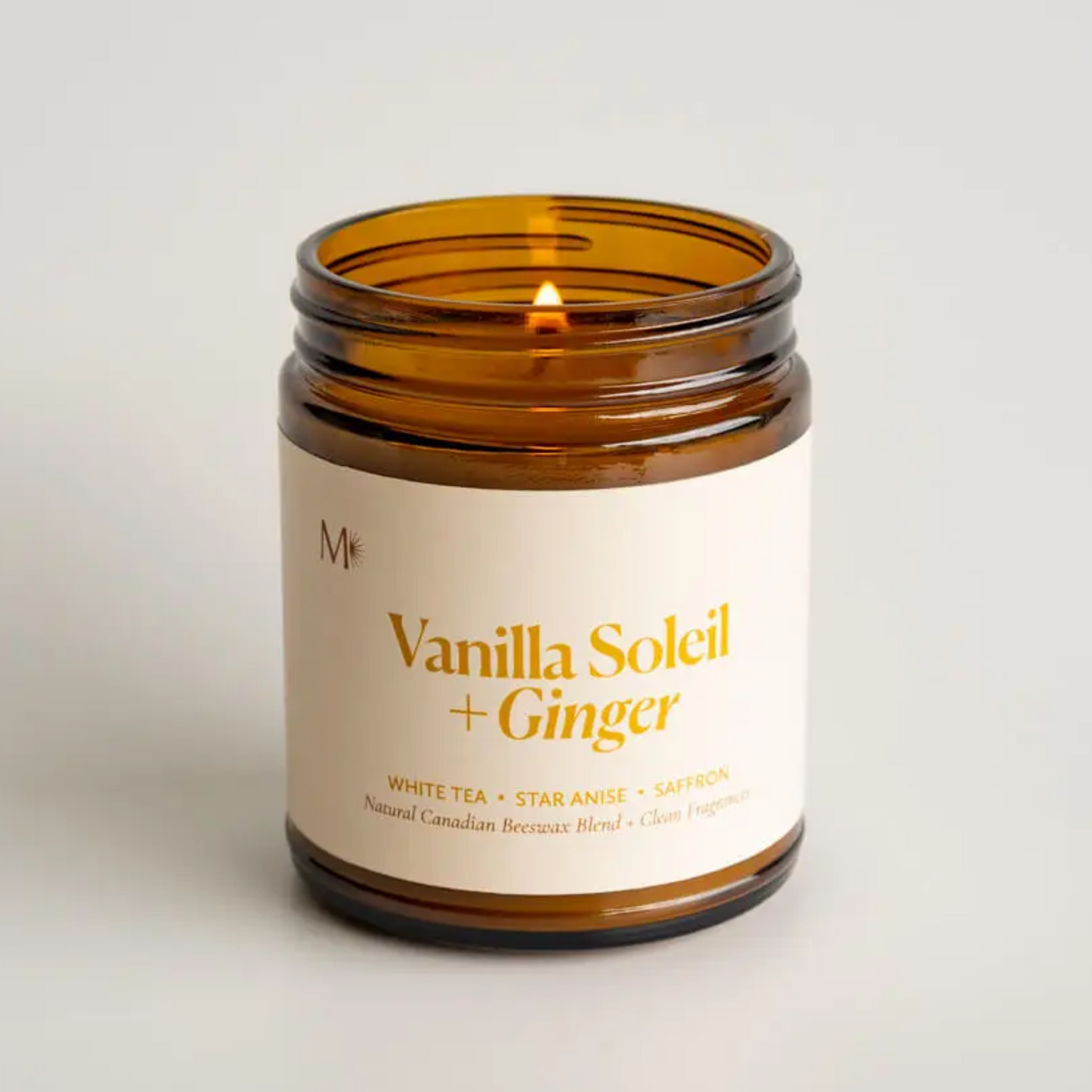 Vanilla Soleil + Ginger Beeswax Blend Candle