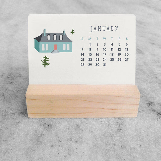 2026 Village Mini Desk Calendar