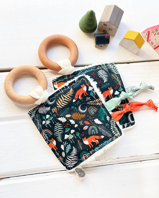 Fox and Rainbows Crinkle Teether