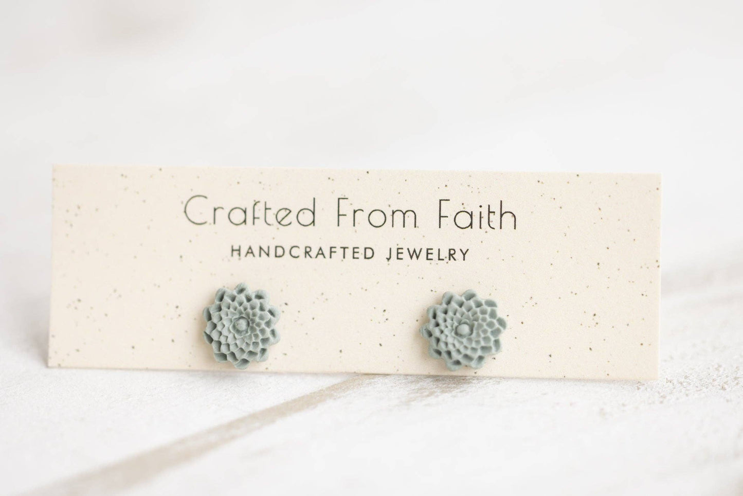 Embossed Floral Studs