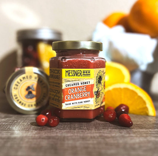 Orange Cranberry Creamed Honey