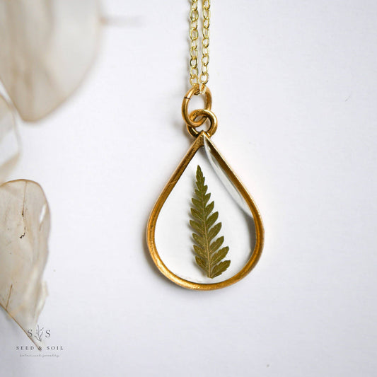 Fern Teardrop Necklace