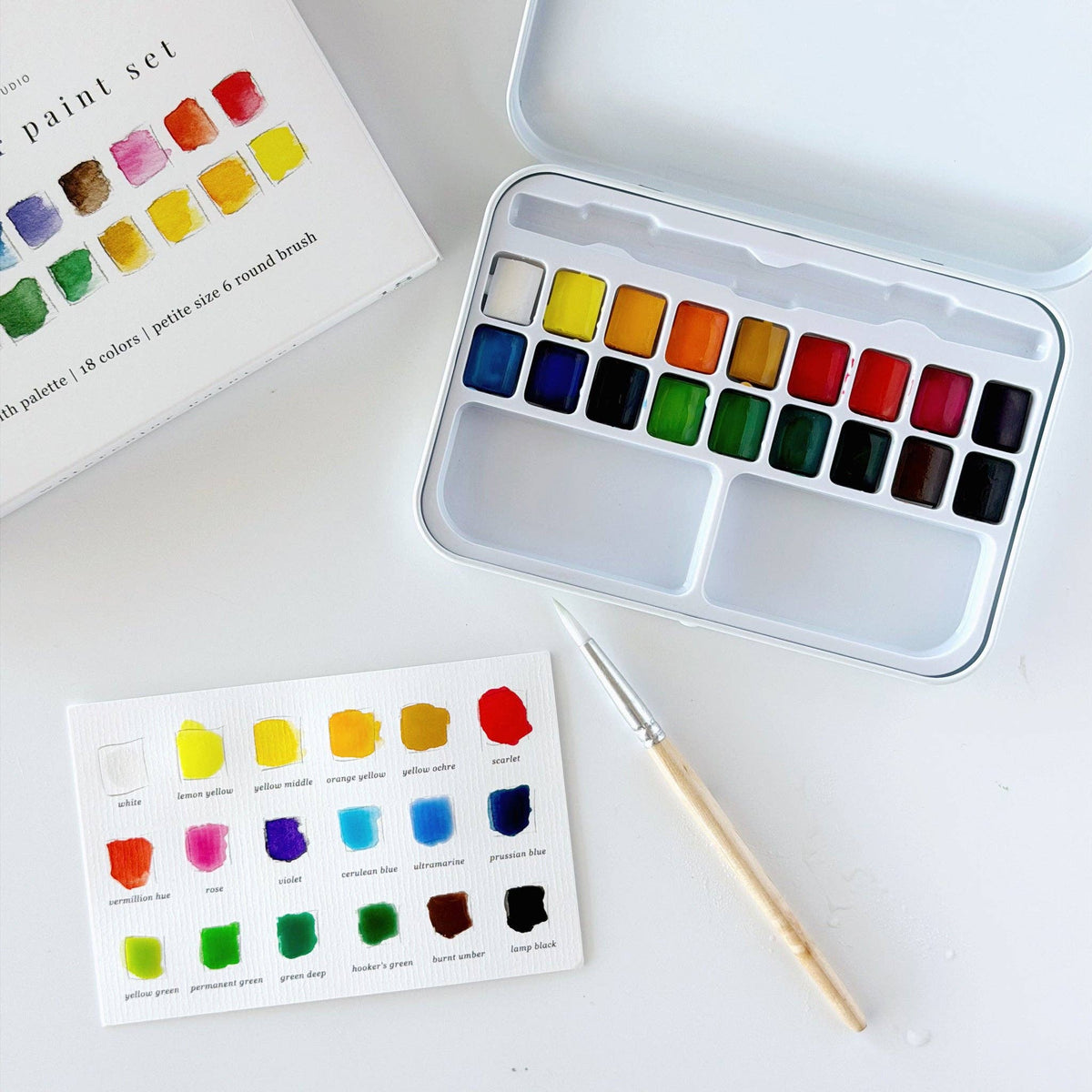 Compact Watercolor Paint Set