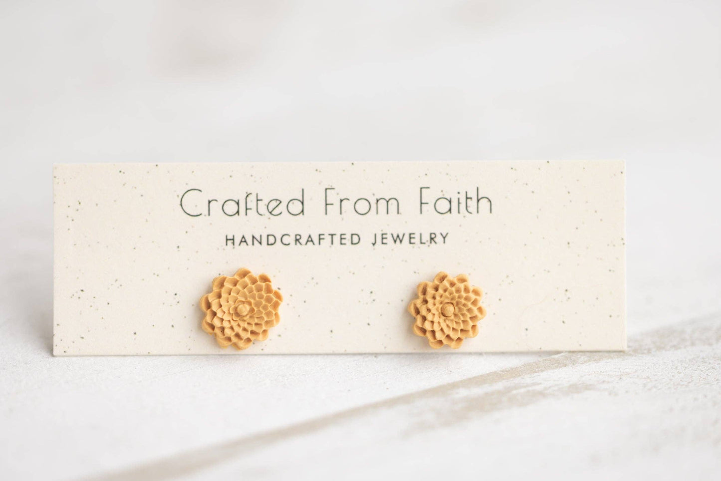 Embossed Floral Studs