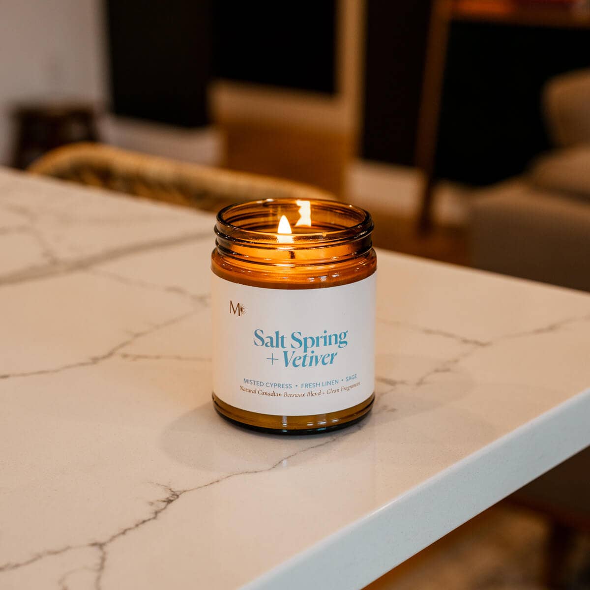 Salt Spring + Vetiver Beeswax Blend Candle
