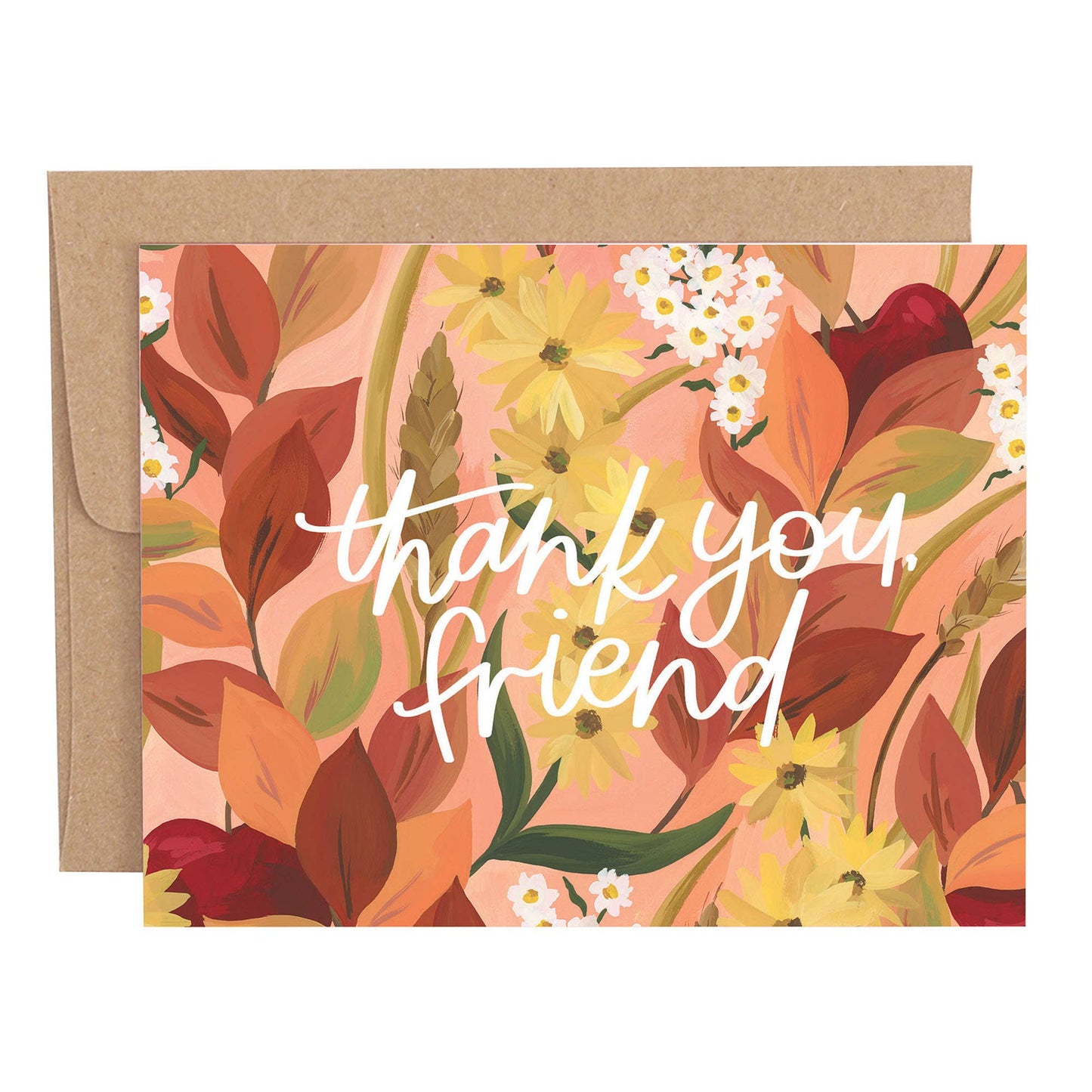 Fall Floral Thank You Card