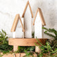 Wood Village Houses Winter Decor | Made In USA