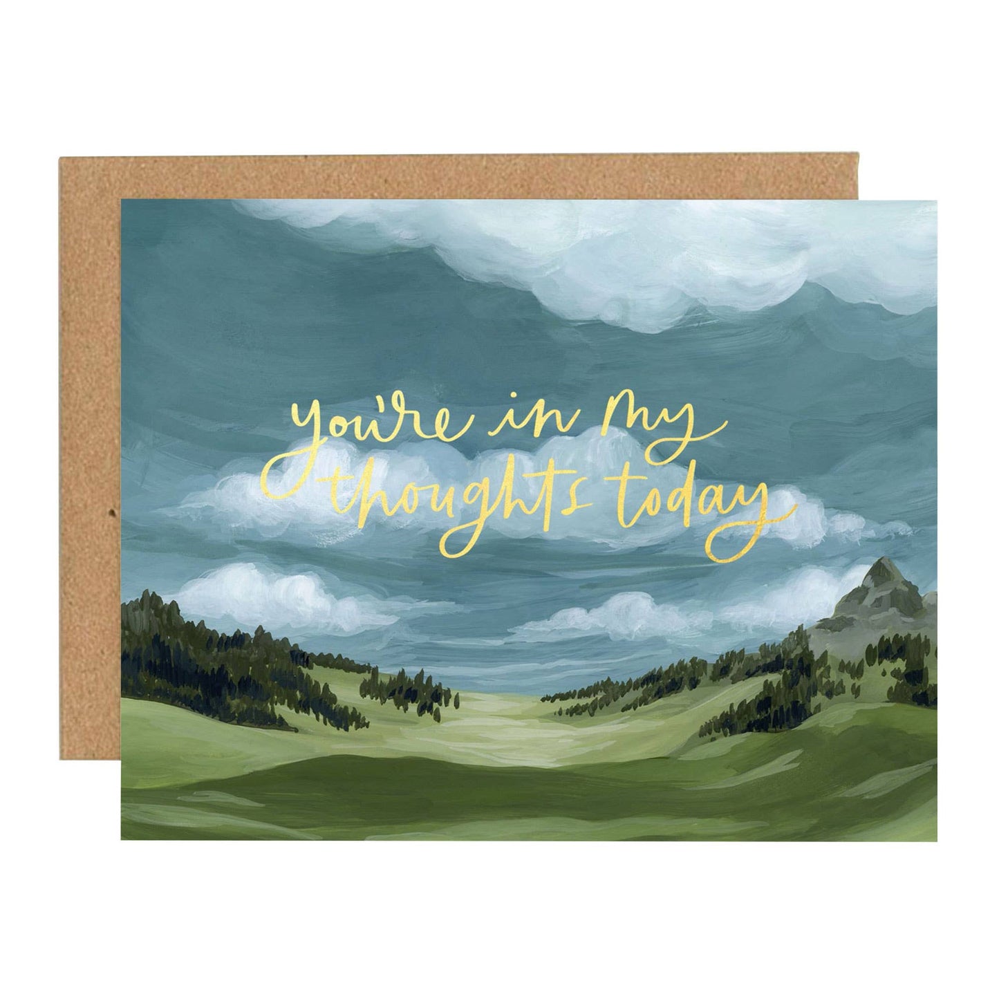 In My Thoughts Mountain Greeting Card