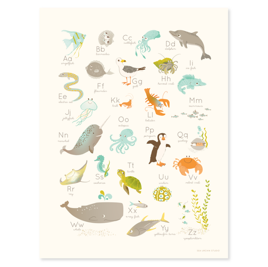 Ocean Alphabet Art Print