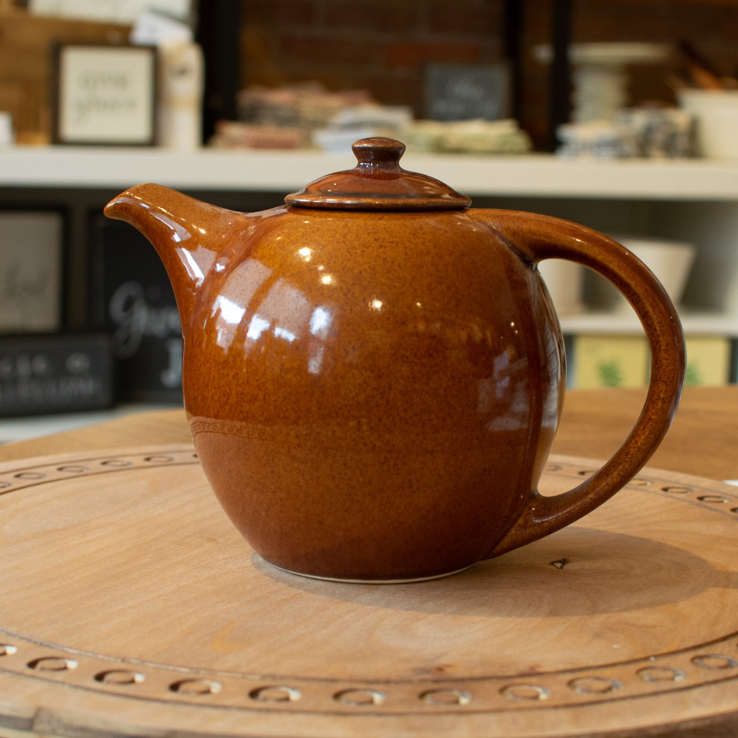 Copper Ceramic Teapot