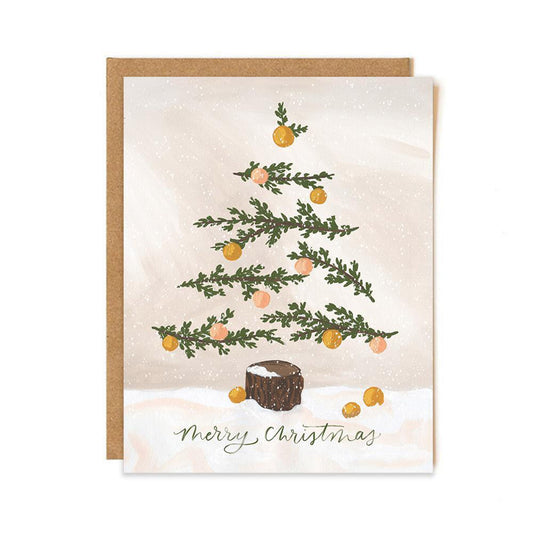 Christmas Tree Tan Card