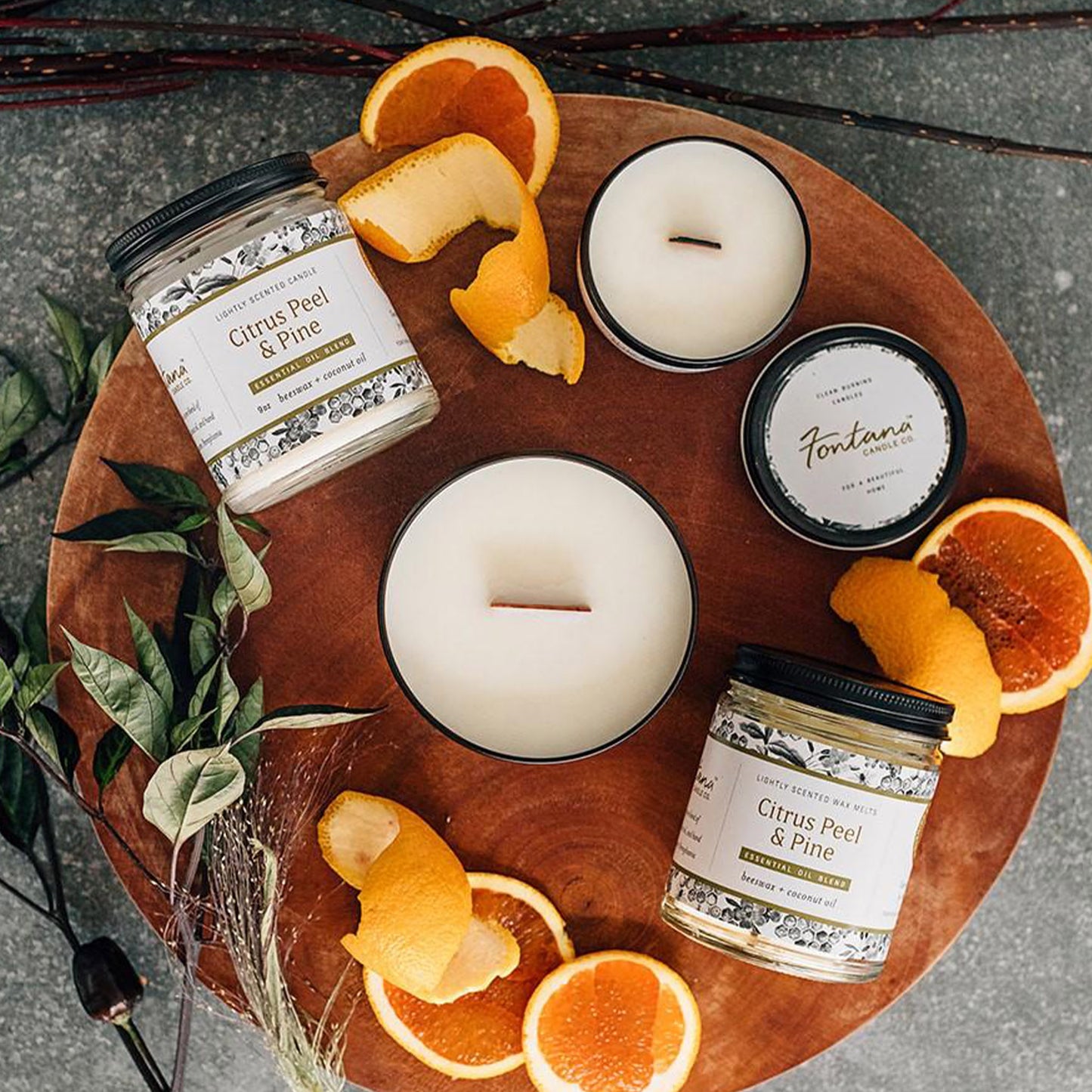 Citrus Peel and Pine Candle