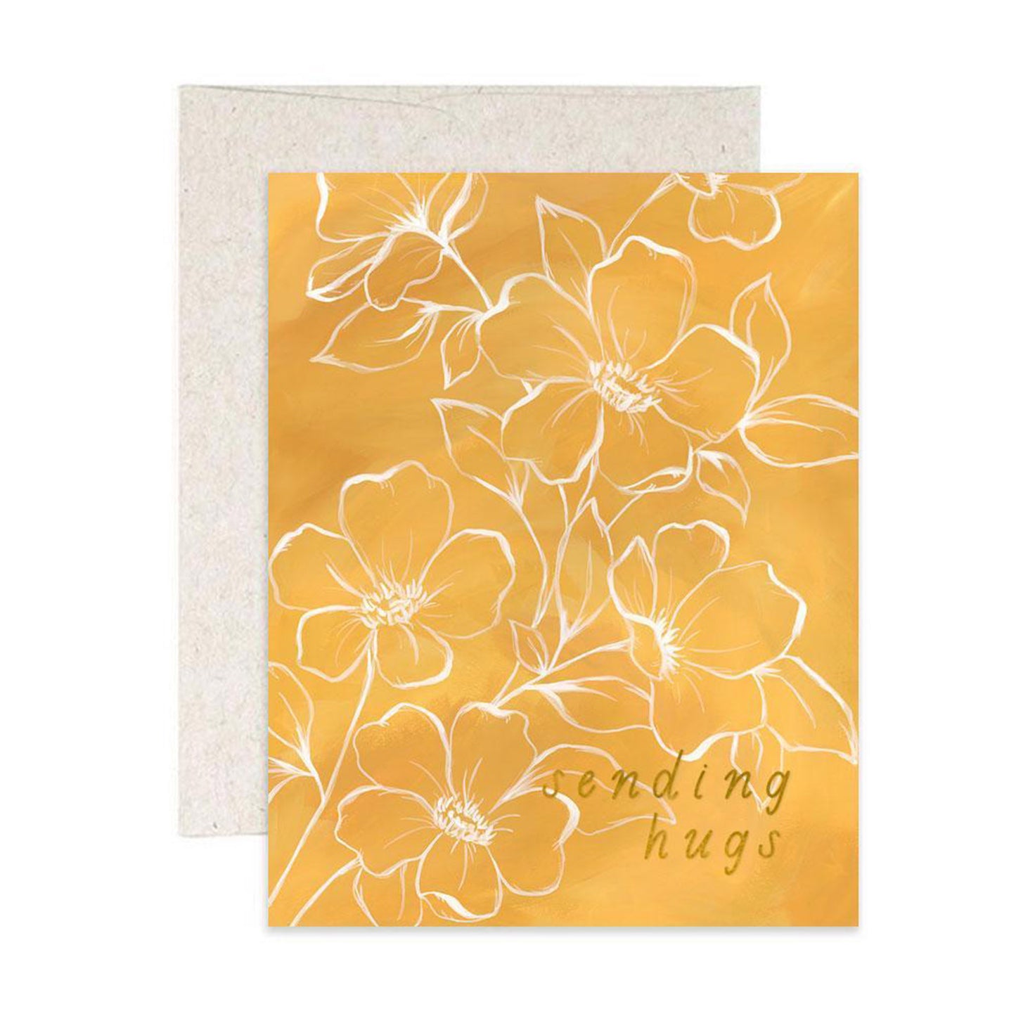 Golden Poppy Hugs Card