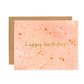Speckled Zinnia Birthday Card