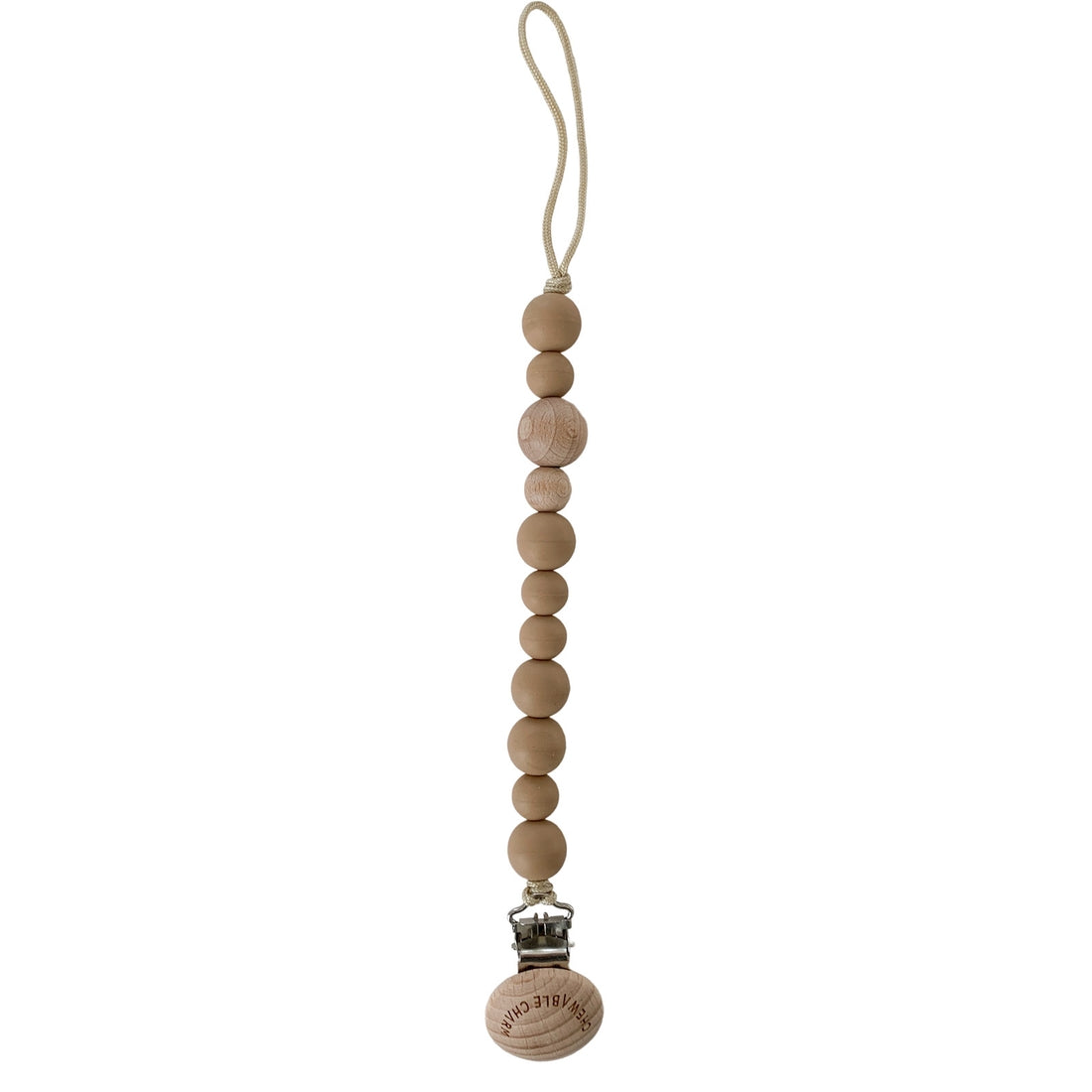 Wood + Silicone Pacifier Clip
