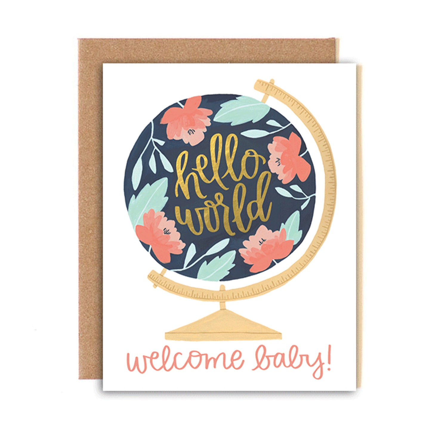 Welcome Baby Globe Card