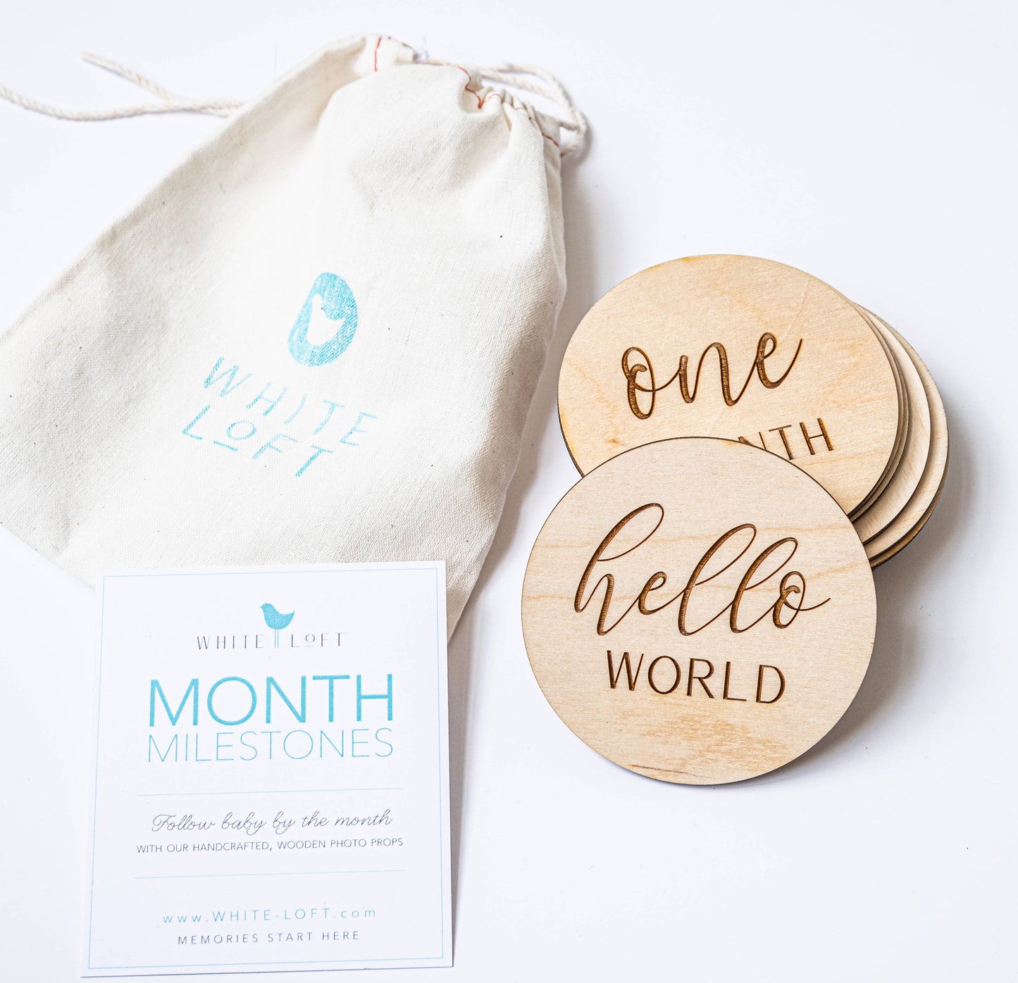 Wooden Monthly Photo Markers